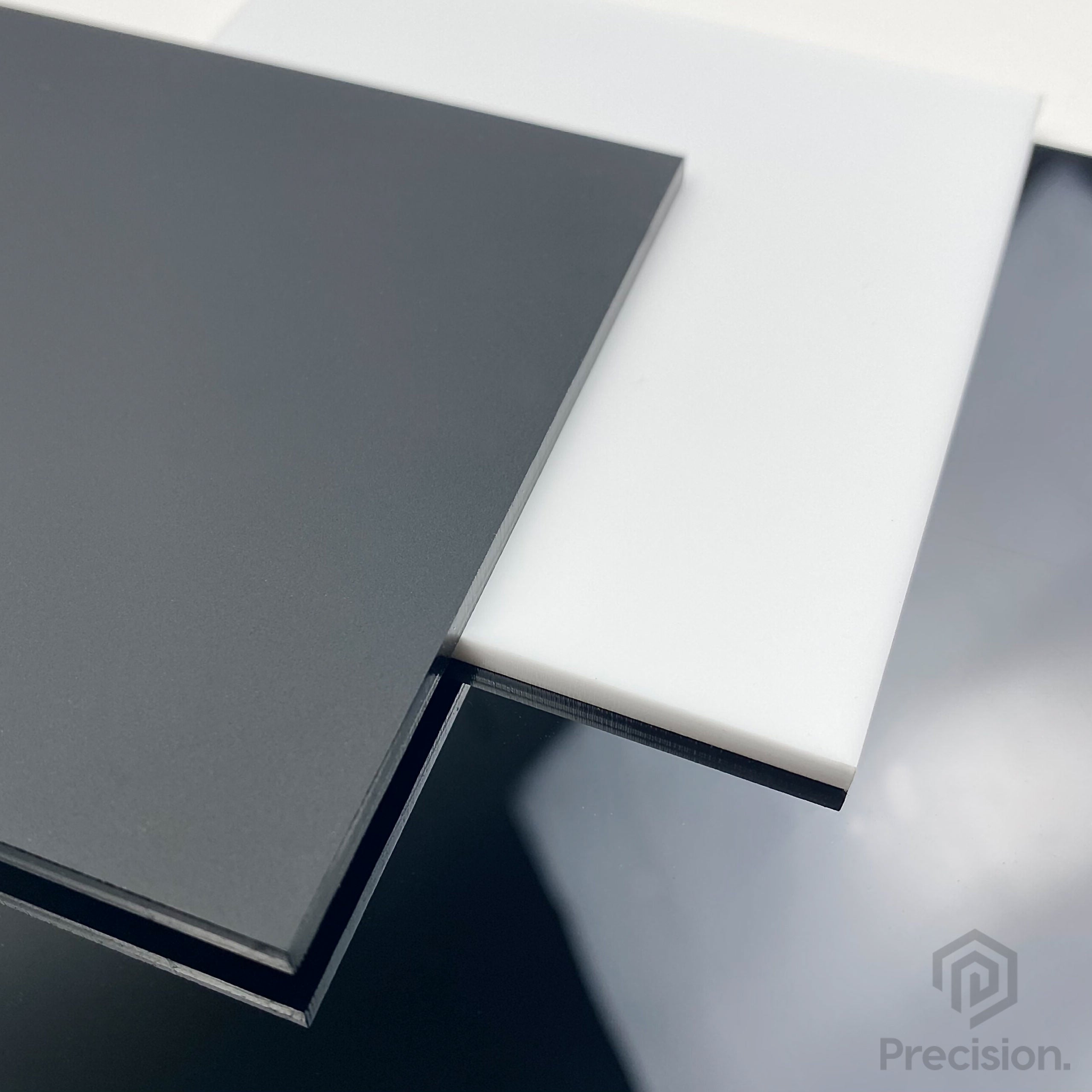 Matte Black / White Acrylic